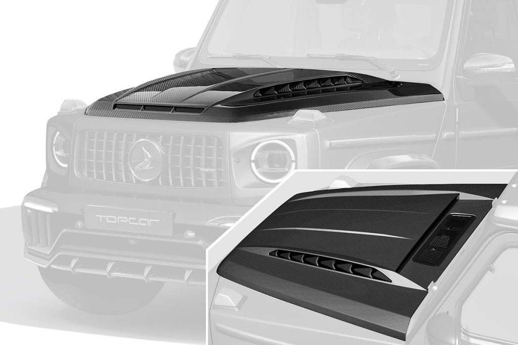 ฝากระโปรงหน้า Carbon Fiber ลาย Aero Style W465 G-Class ทรง TOPCAR INFERNO