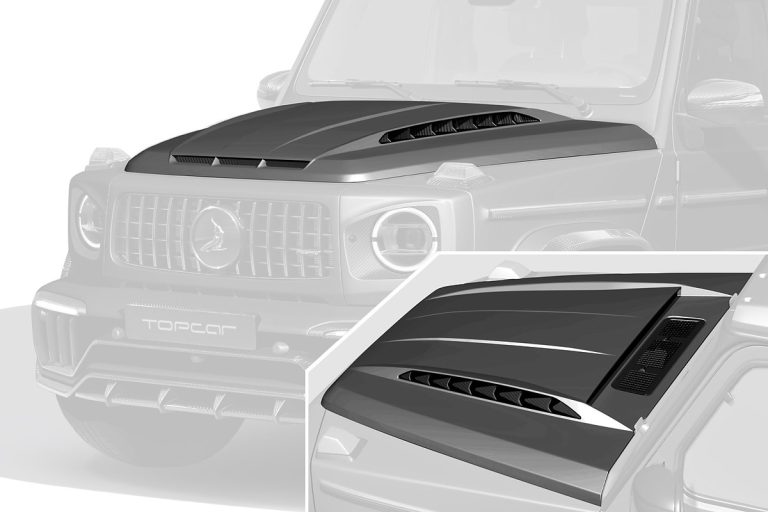 ฝากระโปรงหน้า Carbon Fiber ลาย Aero Style MERCEDES BENZ W465 G-Class แบบพ่นสี ทรง TOPCAR INFERNO