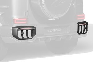 Rear Bumper Carbon Fiber add-on piece MERCEDES BENZ W465 G-Class painted style TOPCAR INFERNO 2 pieces