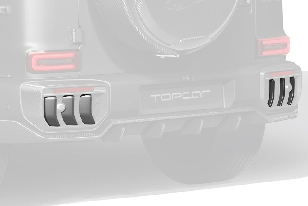ตะแกรงท้าย Carbon Fiber MERCEDES BENZ W465 G-Class แบบพ่นสี ทรง TOPCAR INFERNO 6 ชิ้น