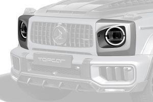 ไฟหน้า Carbon Fiber ฝาครอบ MERCEDES BENZ W465 G-Class ทรง TOPCAR INFERNO Light Pack 2 ชิ้น (Angry)