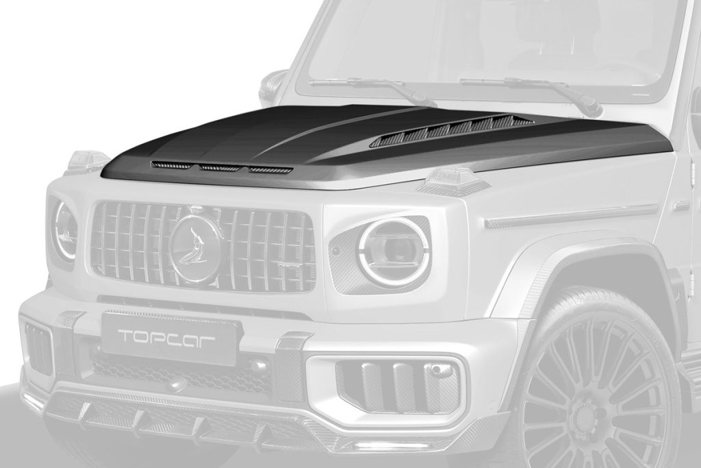 ฝากระโปรงหน้า Carbon Fiber W465 G-Class แบบพ่นสี ทรง TOPCAR INFERNO Light Pack