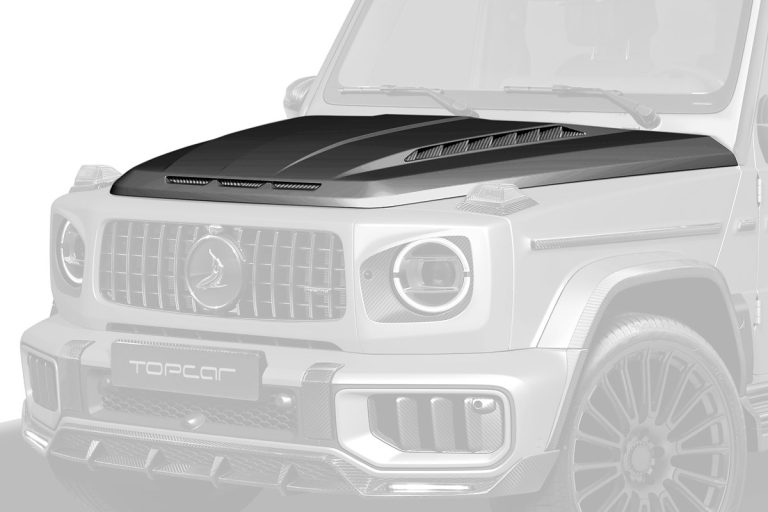 ฝากระโปรงหน้า Carbon Fiber MERCEDES BENZ W465 G-Class แบบพ่นสี ทรง TOPCAR INFERNO Light Pack