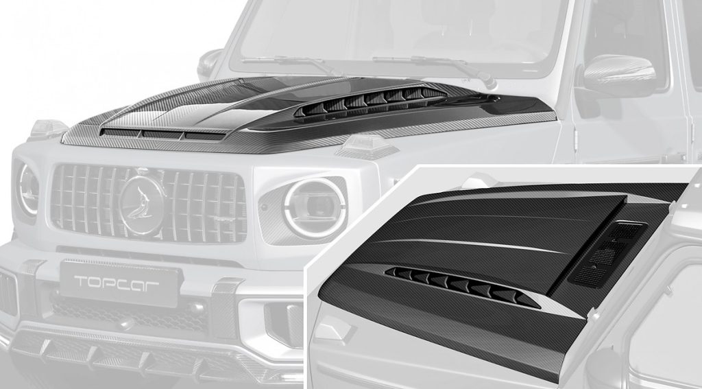 ฝากระโปรงหน้า Carbon Fiber ลาย Aero Style W465 G-Class ทรง TOPCAR INFERNO Light Pack