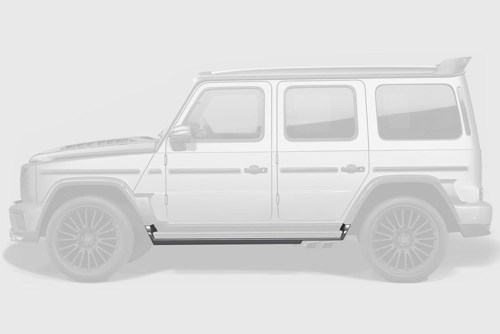 สเกิร์ตข้าง Carbon Fiber MERCEDES BENZ W465 G-Class แบบพ่นสี ทรง TOPCAR INFERNO Light Pack 6 ชิ้น