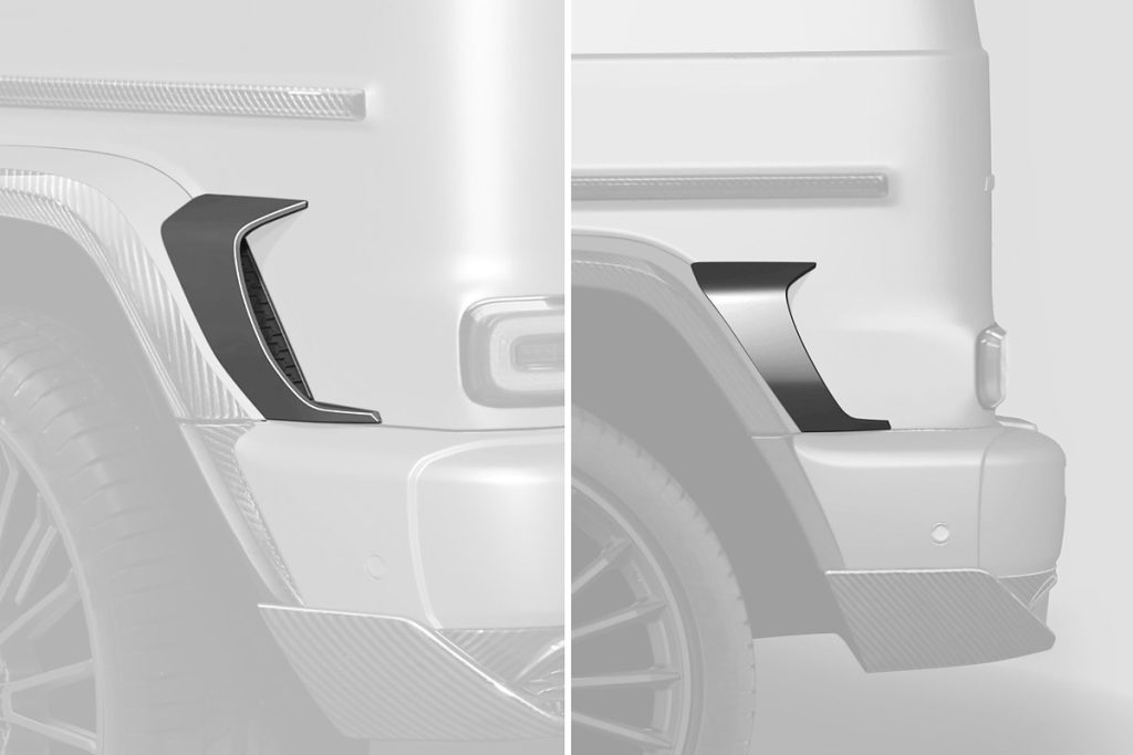 ตกแต่งภายนอก Carbon Fiber MERCEDES BENZ W465 G-Class แบบพ่นสี ทรง TOPCAR INFERNO Light Pack 2 ชิ้น