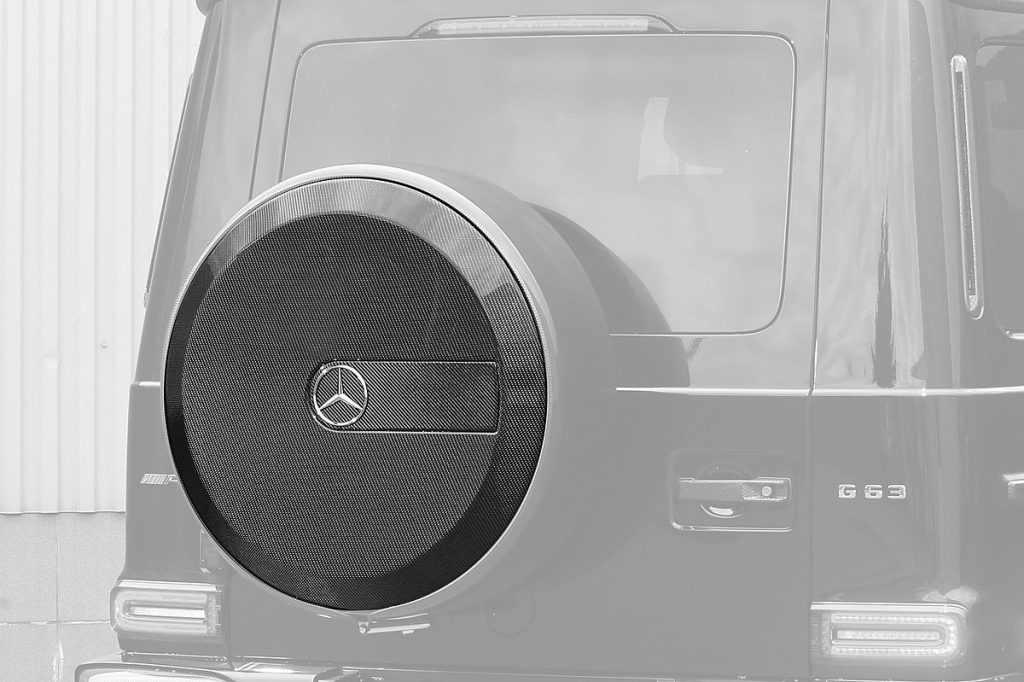 ล้อ Carbon Fiber ฝาครอบล้ออะไหล่ MERCEDES BENZ W465 G-Class ทรง TOPCAR INFERNO Light Pack (Mercedes)