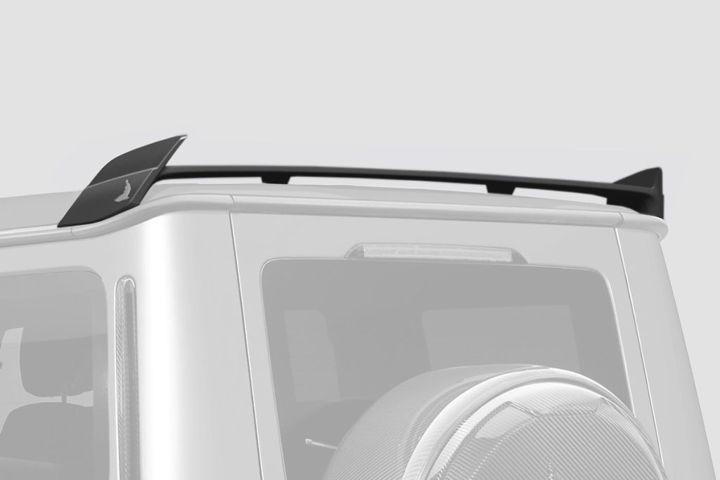 สปอยเลอร์หลังคา Carbon Fiber ลาย Shark Style MERCEDES BENZ W465 G-Class แบบพ่นสี ทรง TOPCAR INFERNO Light Pack