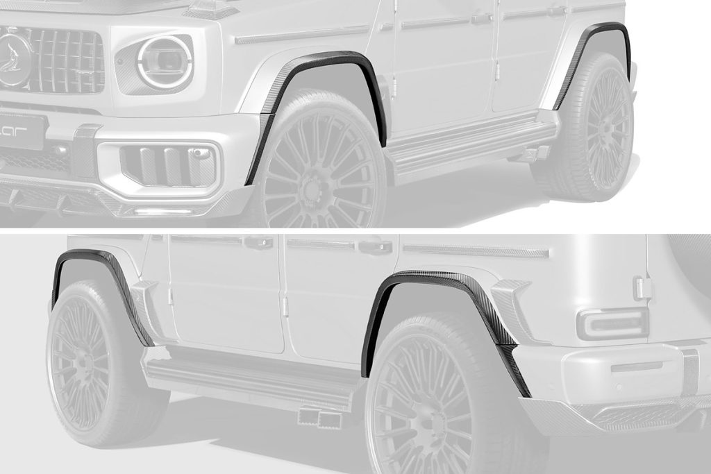 ซุ้มล้อ Carbon Fiber MERCEDES BENZ W465 G-Class ทรง TOPCAR INFERNO Light Pack 8 ชิ้น