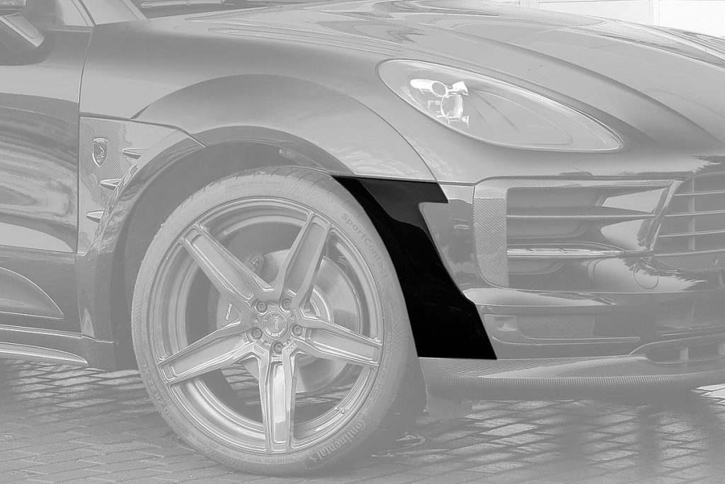 กันชนหน้า แผ่นปิด PORSCHE 95B Macan Facelift แบบพ่นสี ทรง TOPCAR URSA 2 ชิ้น