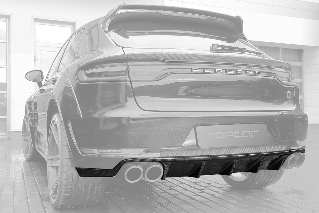 ดิฟฟิวเซอร์ท้าย Carbon Fiber PORSCHE 95B Macan Facelift ทรง TOPCAR URSA