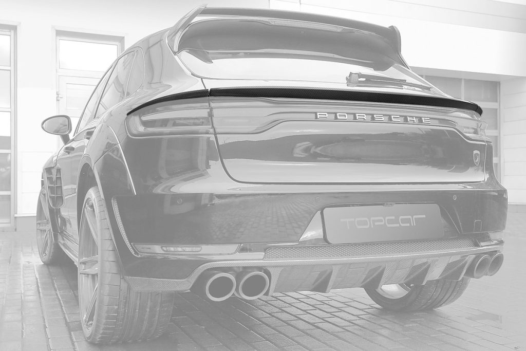 สปอยเลอร์ท้าย Carbon Fiber 95B Macan Facelift ทรง TOPCAR URSA 3 ชิ้น (Bottom)