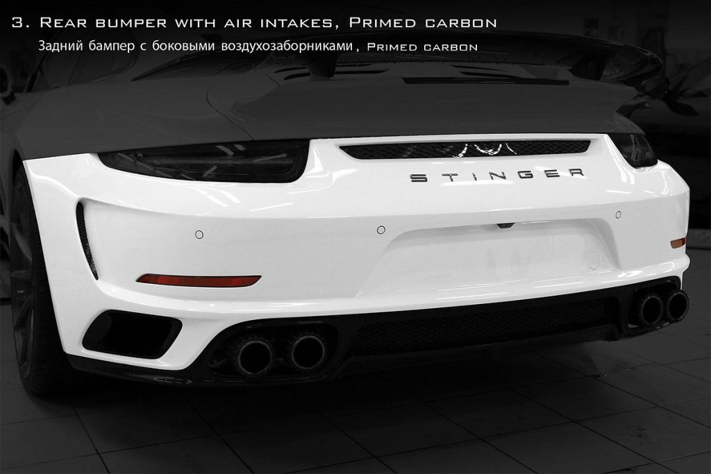 ช่องระบายอากาศ Carbon Fiber PORSCHE 991 911 Carrera แบบพ่นสี ทรง TOPCAR Stinger GTR