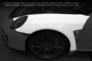 前翼子板 Carbon Fiber PORSCHE 991 911 Carrera 喷漆版款式 TOPCAR Stinger GTR 2 件