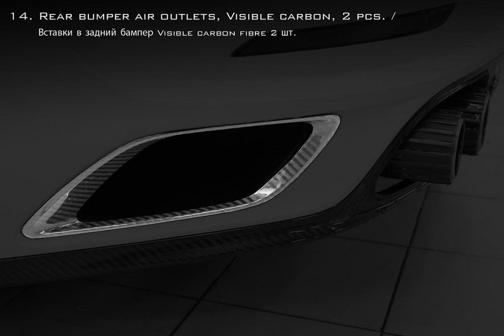 ช่องระบายอากาศ Carbon Fiber คาร์บอนเคลือบเงา PORSCHE 991 911 Carrera ทรง TOPCAR Stinger GTR 2 ชิ้น (Bumper Outtakes)