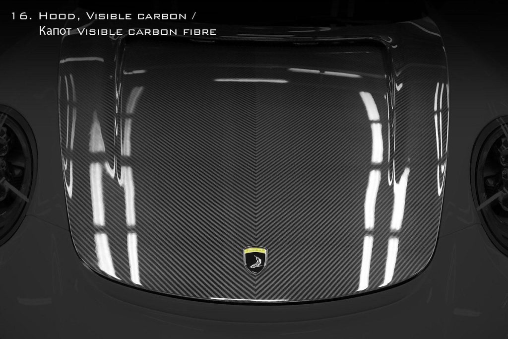 ฝากระโปรงหน้า Carbon Fiber คาร์บอนเคลือบเงา 991 911 Carrera ทรง TOPCAR Stinger GTR