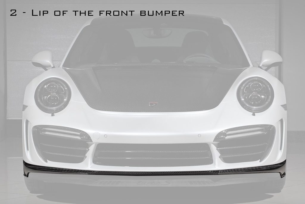 ลิ้นหน้า Carbon Fiber 991.2 911 Carrera ทรง TOPCAR Stinger GTR gen.2