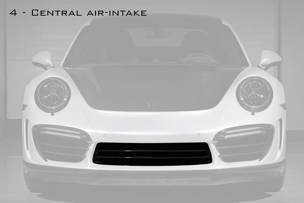 ช่องระบายอากาศ Carbon Fiber ตัวกลาง PORSCHE 991.2 911 Carrera ทรง TOPCAR Stinger GTR gen.2