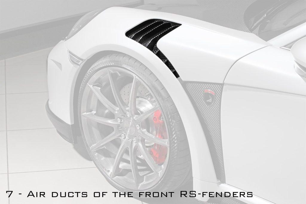 ช่องระบายอากาศ Carbon Fiber PORSCHE 991.2 911 Carrera ทรง TOPCAR Stinger GTR gen.2 2 ชิ้น (Ducts)