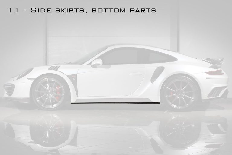Side Skirts Carbon Fiber lower section PORSCHE 991.2 911 Carrera style TOPCAR Stinger GTR gen.2 2 pieces