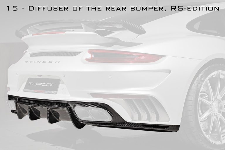 Rear Diffuser Carbon Fiber PORSCHE 991.2 911 Carrera style TOPCAR Stinger GTR gen.2
