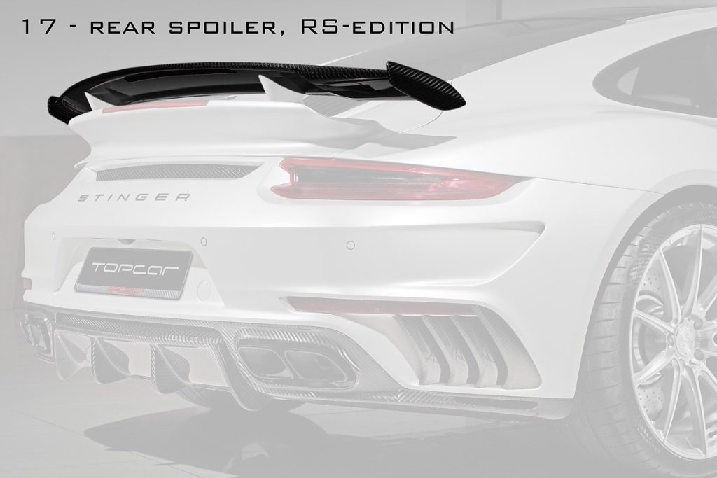 สปอยเลอร์ท้าย Carbon Fiber 991.2 911 Carrera ทรง TOPCAR Stinger GTR gen.2