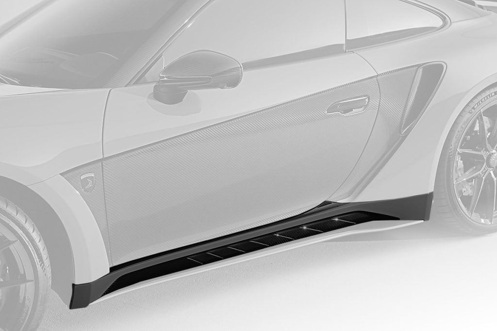 สเกิร์ตข้าง Carbon Fiber 992 911 Cabriolet ทรง TOPCAR Stinger GTR Carbon Edition 2 ชิ้น