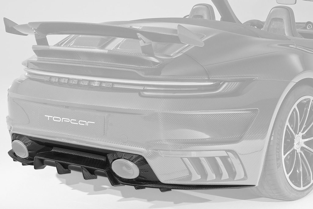 ดิฟฟิวเซอร์ท้าย Carbon Fiber 992 911 Cabriolet ทรง TOPCAR Stinger GTR Carbon Edition