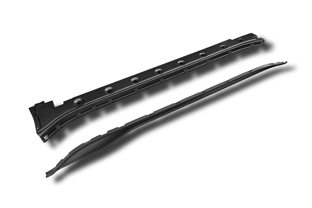 สเกิร์ตข้าง Carbon Fiber 992 911 Turbo S ทรง TOPCAR Light Pack 4 ชิ้น
