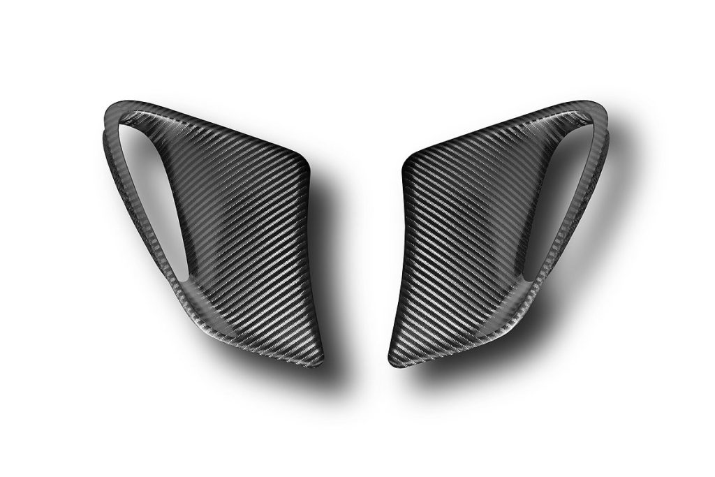 ช่องระบายอากาศ Carbon Fiber PORSCHE 992 911 Turbo S ทรง TOPCAR Light Pack 2 ชิ้น