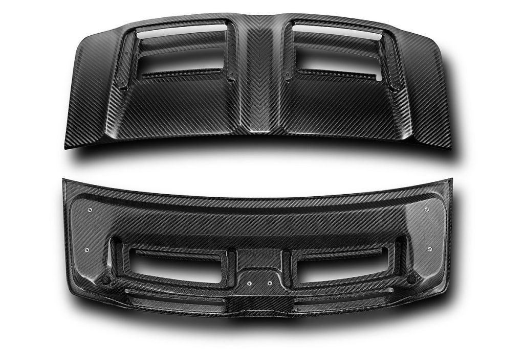 ฝาครอบเครื่องยนต์ Carbon Fiber 992 911 Turbo S ทรง TOPCAR Light Pack