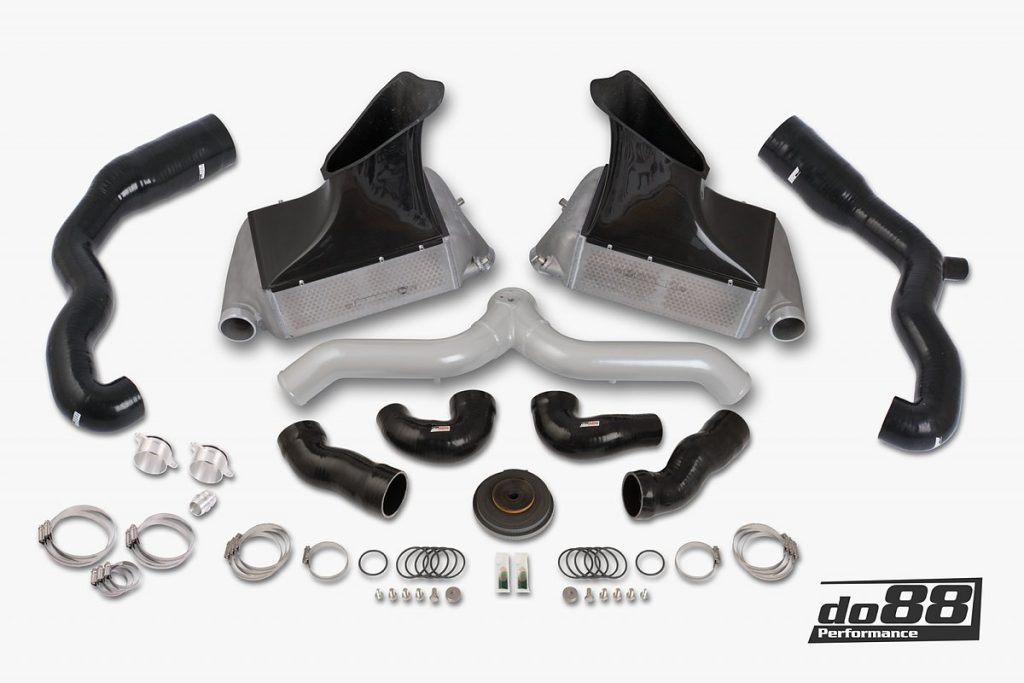 ชุดท่อยางซิลิโคนครบชุด do88 สำหรับ Porsche 911 Turbo (997.1) Silver