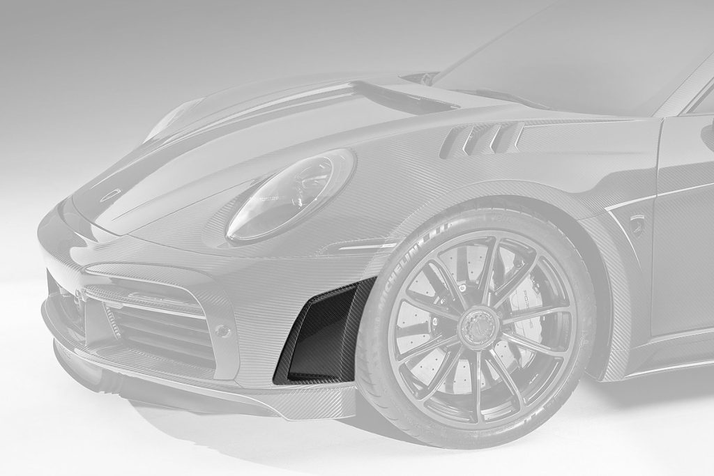 ช่องระบายอากาศ Carbon Fiber ช่องลมข้าง PORSCHE 992 911 Carrera ทรง TOPCAR Stinger GTR Carbon Edition 2 ชิ้น