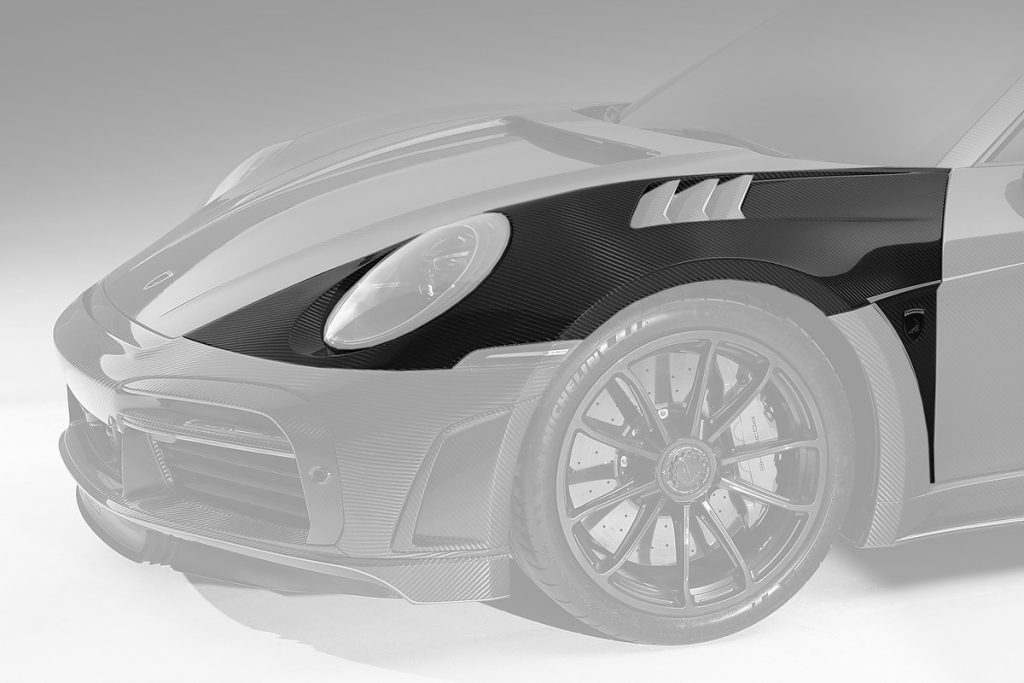 แก้มข้างหน้า Carbon Fiber PORSCHE 992 911 Carrera ทรง TOPCAR Stinger GTR Carbon Edition 2 ชิ้น (Fenders 2Pcs)