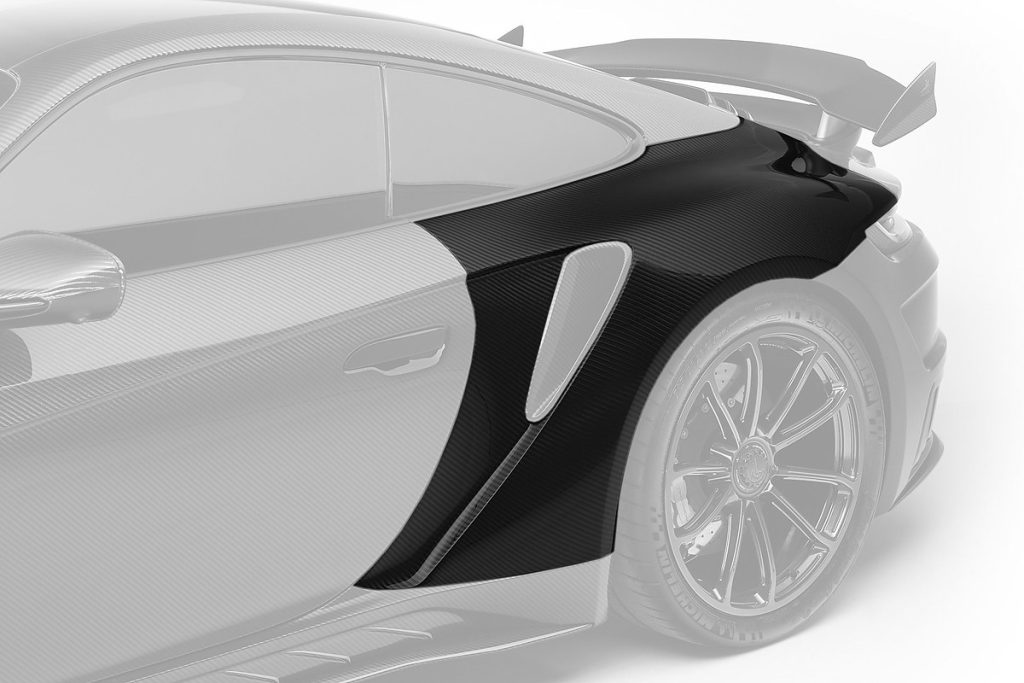แก้มข้างหลัง Carbon Fiber PORSCHE 992 911 Carrera ทรง TOPCAR Stinger GTR Carbon Edition 2 ชิ้น