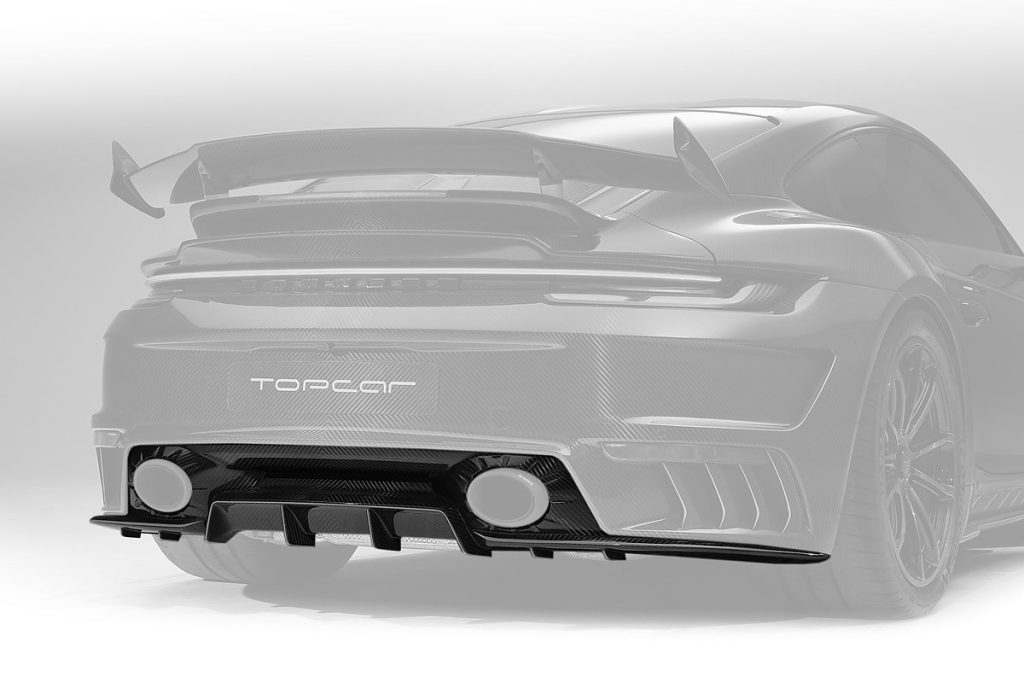 ดิฟฟิวเซอร์ท้าย Carbon Fiber 992 911 Carrera ทรง TOPCAR Stinger GTR Carbon Edition