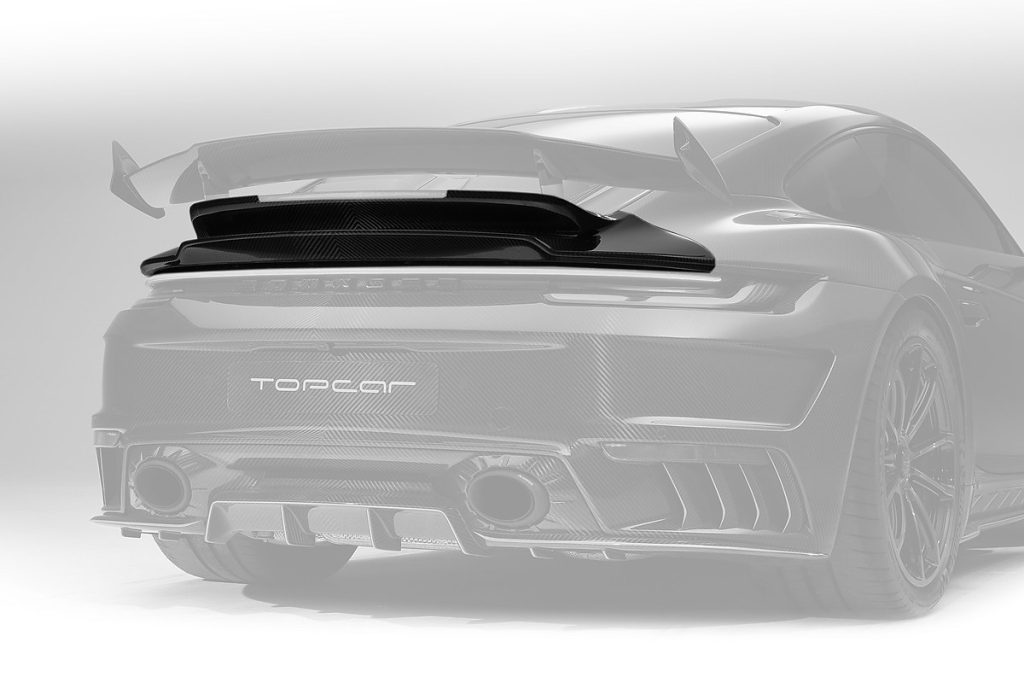 สปอยเลอร์ท้าย Carbon Fiber 992 911 Carrera ทรง TOPCAR Stinger GTR Carbon Edition (Podium)