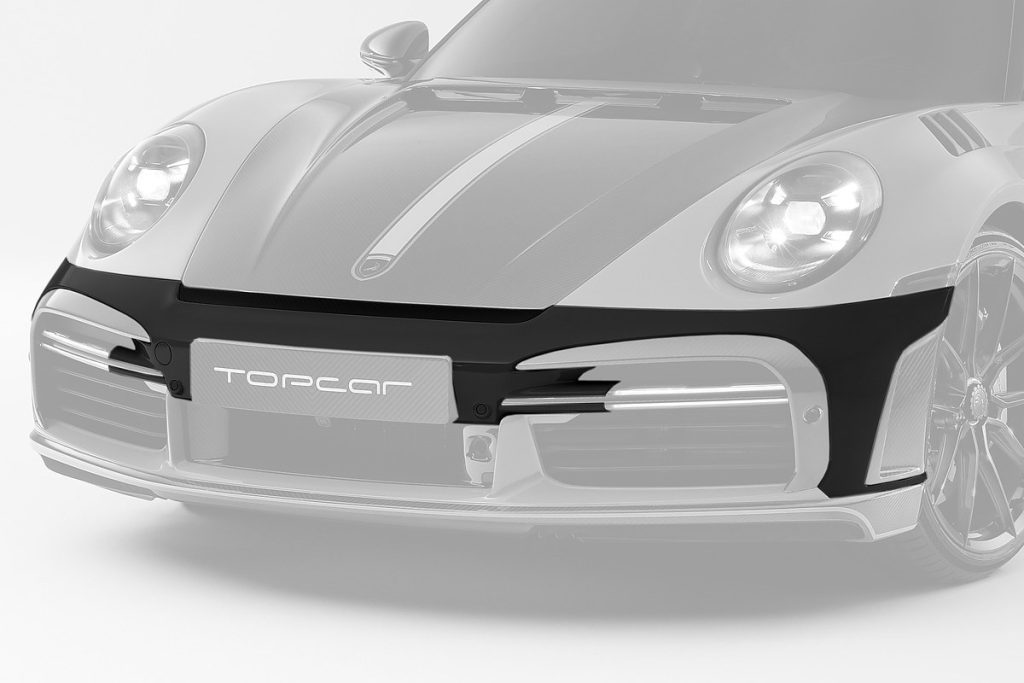 กันชนหน้า Carbon Fiber PORSCHE 992 911 Carrera แบบพ่นสี ทรง TOPCAR Stinger GTR 3.0