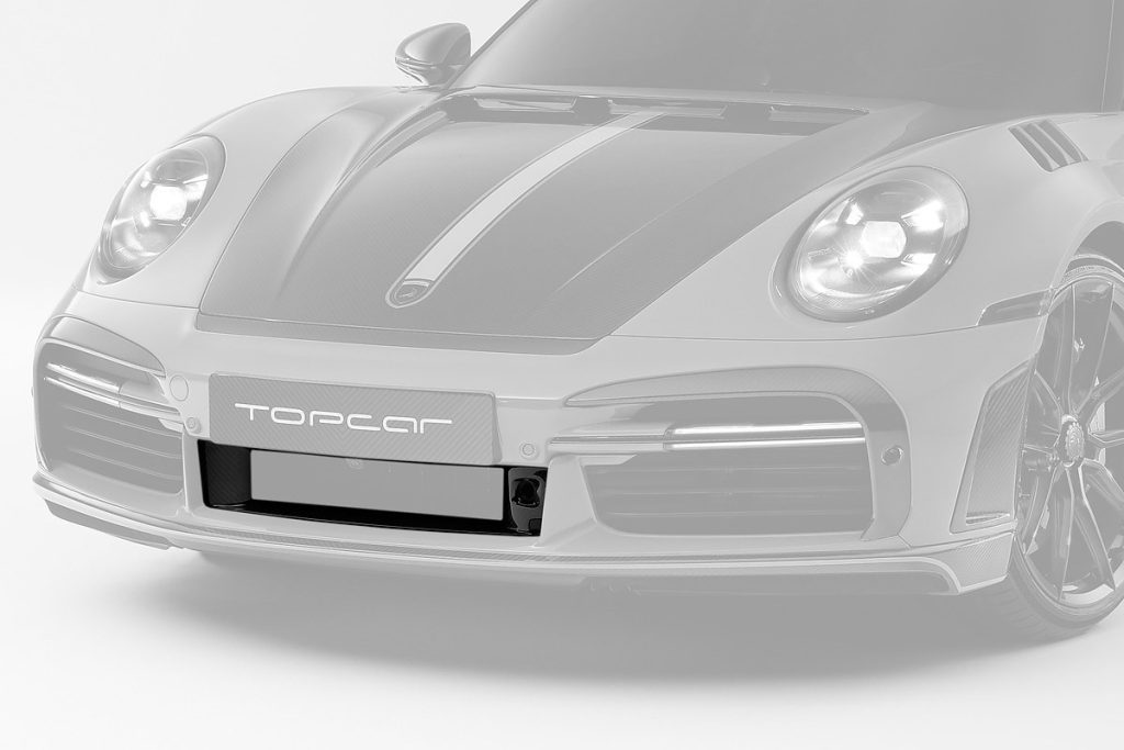 ช่องระบายอากาศ Carbon Fiber ตัวกลาง PORSCHE 992 911 Carrera ทรง TOPCAR Stinger GTR 3.0