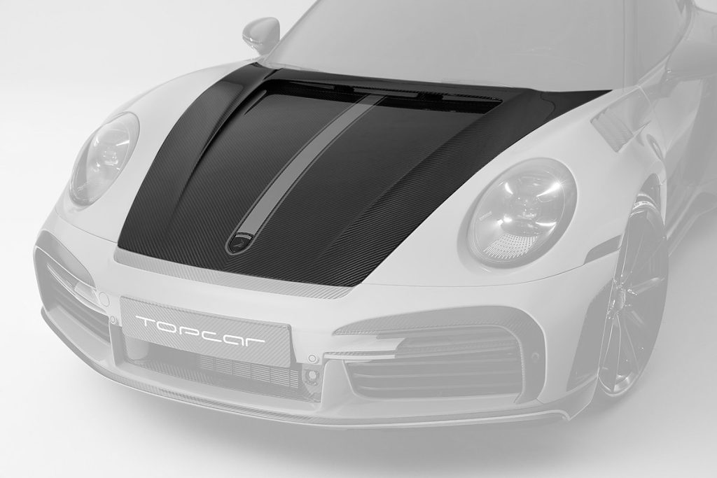 ฝากระโปรงหน้า Carbon Fiber 992 911 Carrera ทรง TOPCAR Stinger GTR 3.0