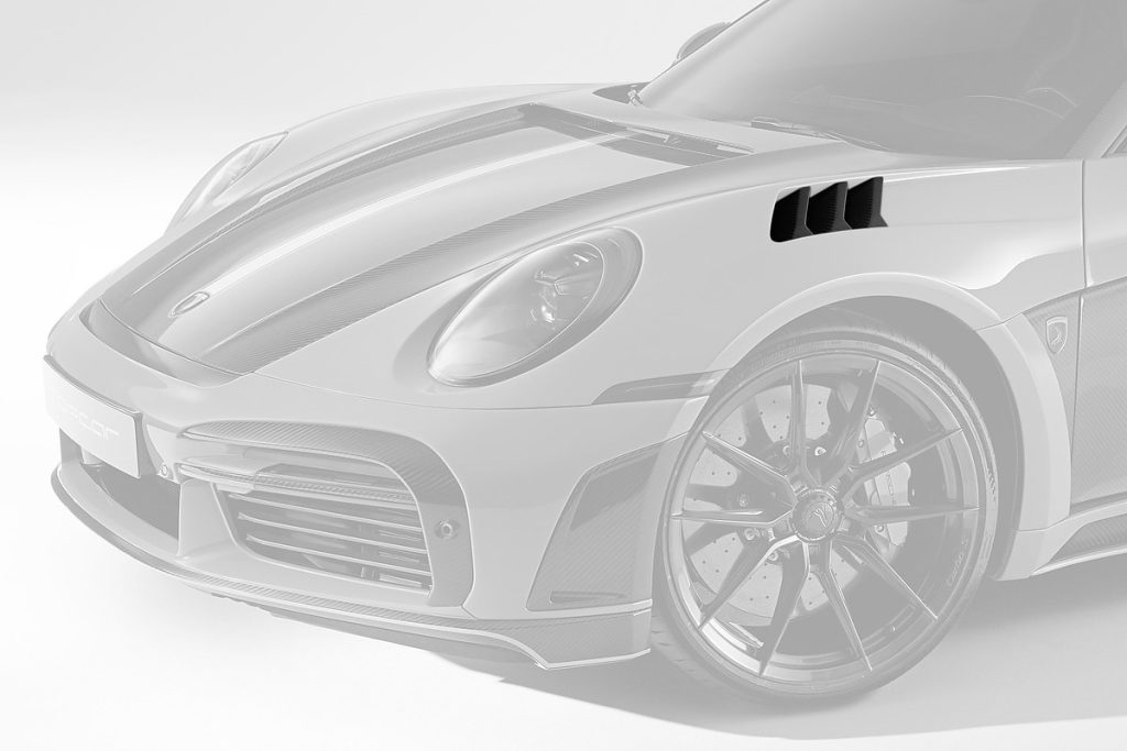 ช่องระบายอากาศ Carbon Fiber PORSCHE 992 911 Carrera ทรง TOPCAR Stinger GTR 3.0 2 ชิ้น (Ducts)