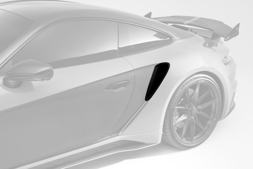 ช่องระบายอากาศ Carbon Fiber PORSCHE 992 911 Carrera ทรง TOPCAR Stinger GTR 3.0 2 ชิ้น (Intakes)