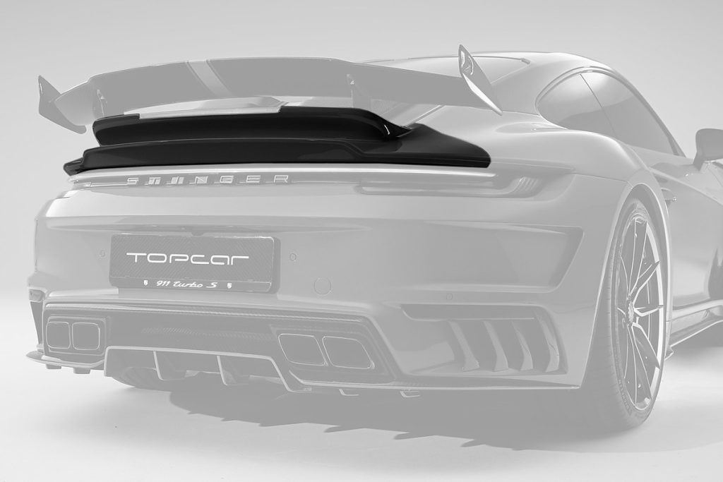 สปอยเลอร์ท้าย Carbon Fiber 992 911 Carrera แบบพ่นสี ทรง TOPCAR Stinger GTR 3.0