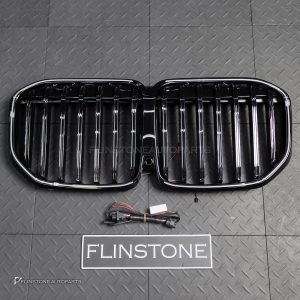 กระจังหน้า LED สำหรับ BMW G07 X7 LCI เส้นเดี่ยว สีดำเงา