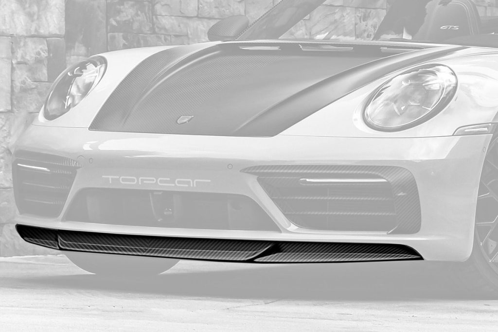 ลิ้นหน้า Carbon Fiber PORSCHE 992 911 Carrera ทรง TOPCAR Stinger Light Pack