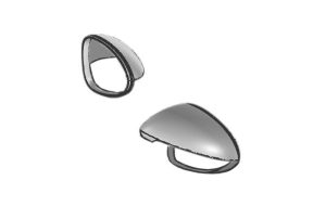 Side Mirrors cover PORSCHE Cayenne style TOPCAR Advantage GT750 2 pieces