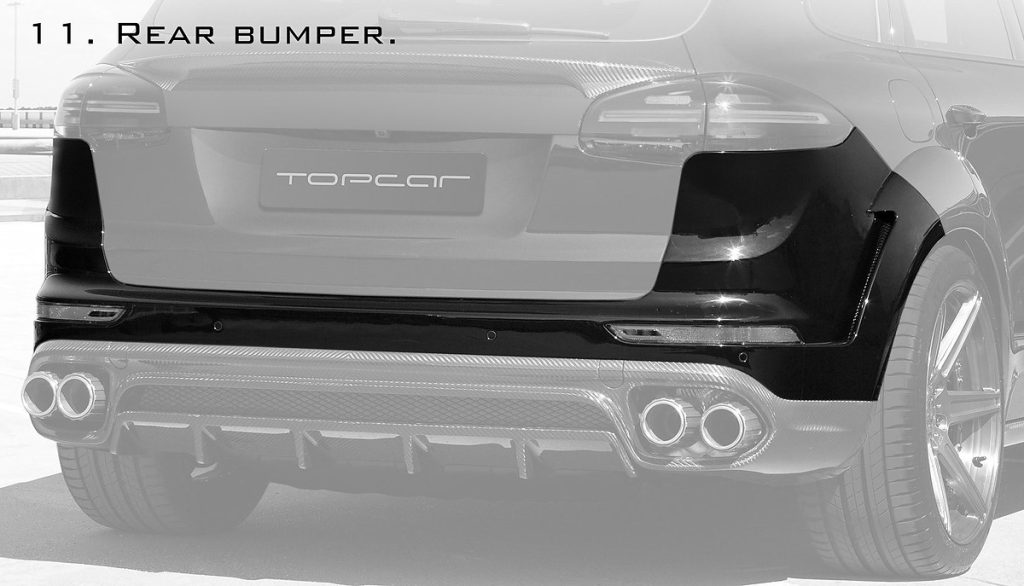 กันชนหลัง PORSCHE 958.2 Cayenne ทรง TOPCAR GT