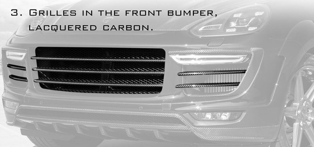 กระจังหน้า Carbon Fiber PORSCHE 958.2 Cayenne ทรง TOPCAR GT