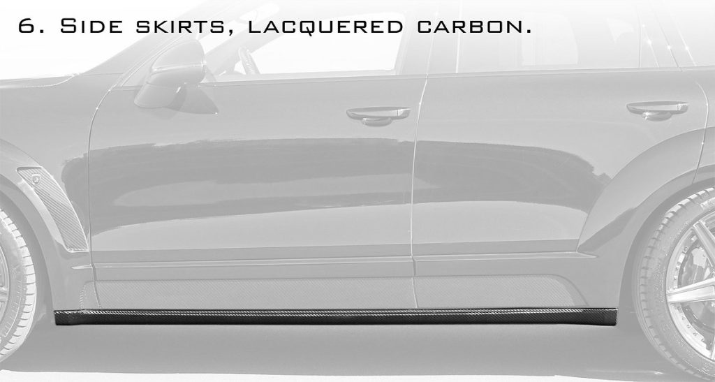สเกิร์ตข้าง Carbon Fiber 958.2 Cayenne ทรง TOPCAR GT