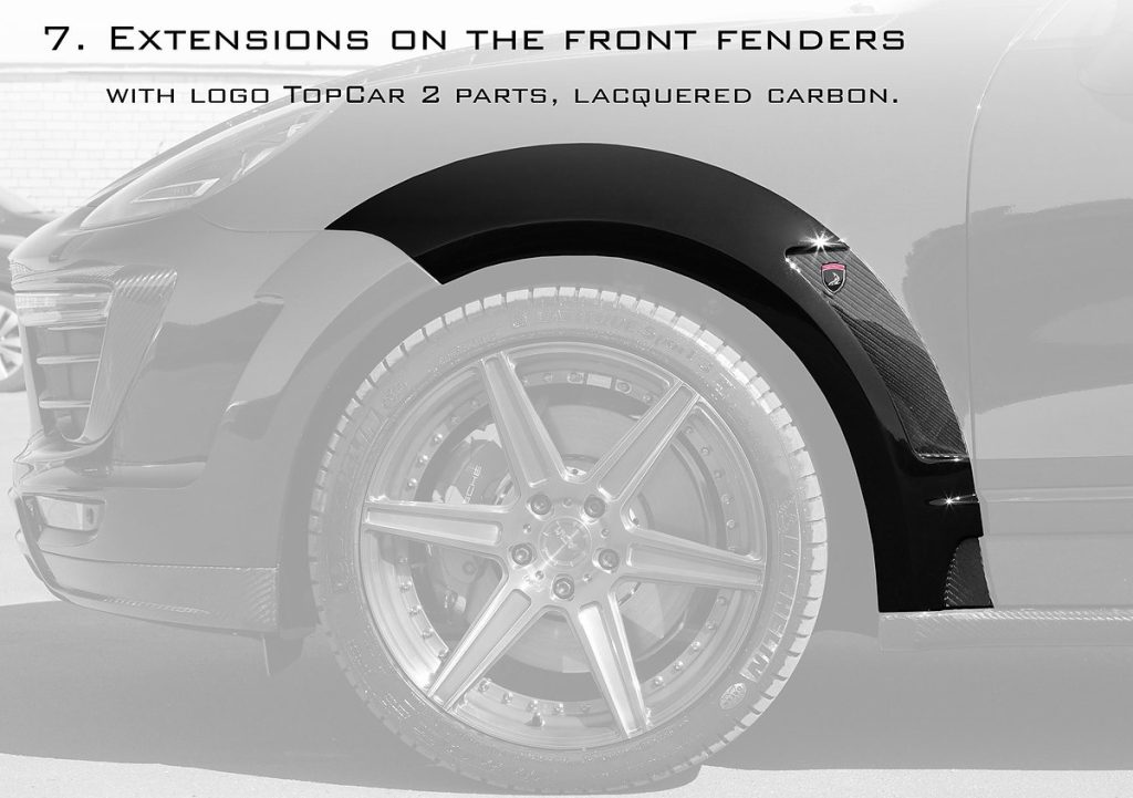 แก้มข้างหน้า Carbon Fiber 958.2 Cayenne ทรง TOPCAR GT